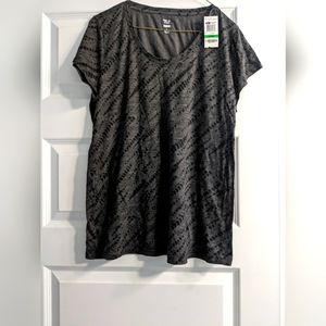 Cute grey/ brown print cotton t shirt. New with tags